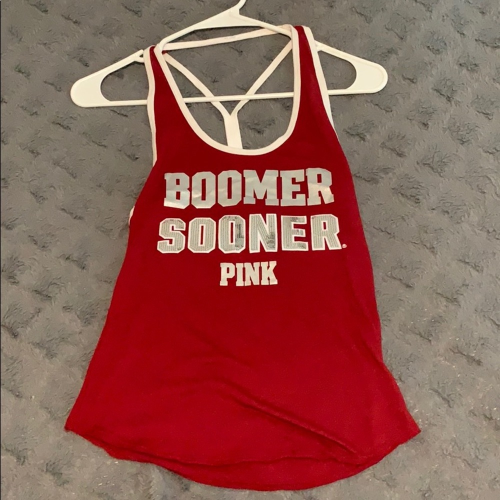 Victoria Secret PINK Oklahoma Boomer Sooner Tank